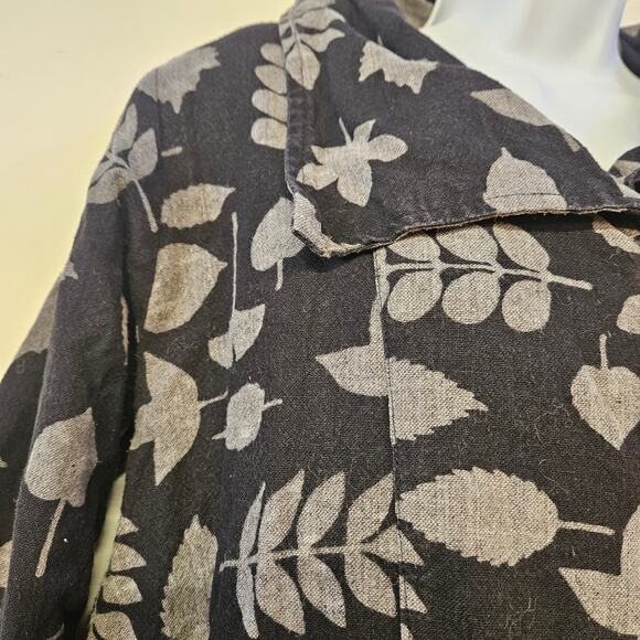 Cupcake International Ginkgo Leaf Jacket Size S Art To Wear Unique Casual - Picture 3 of 13